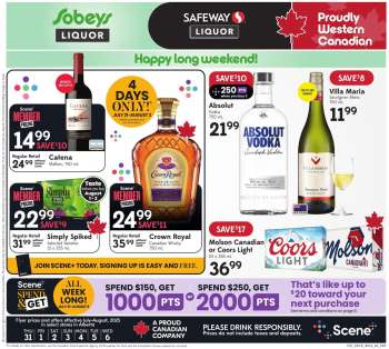 Circulaire Sobeys Liquor - 31 Juillet 2025 - 06 Août 2025.