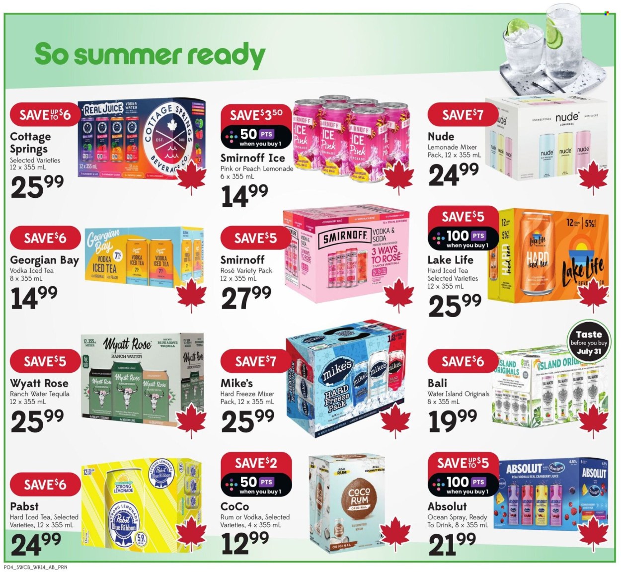 Circulaire Sobeys Liquor - 31 Juillet 2025 - 06 Août 2025. Page 4