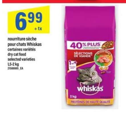 Whiskas nourriture sèche pour chats
