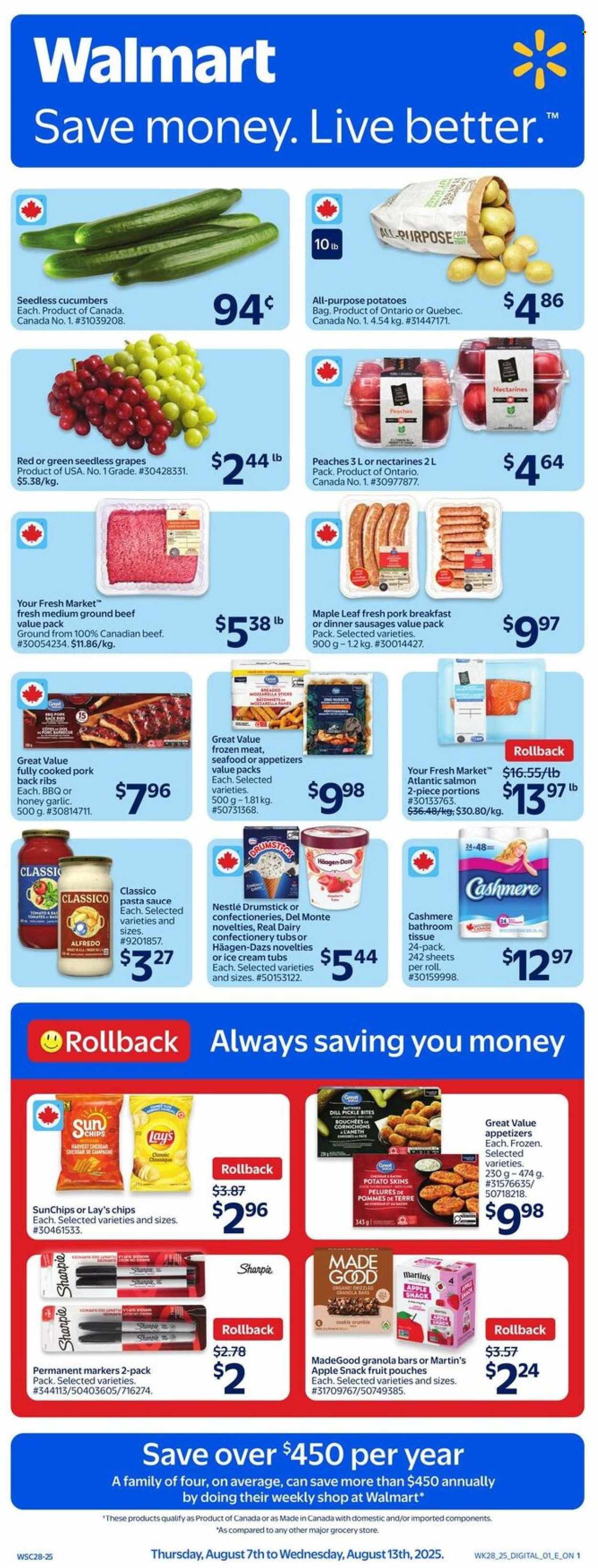 Circulaire Walmart - 07 Août 2025 - 13 Août 2025. Page 1