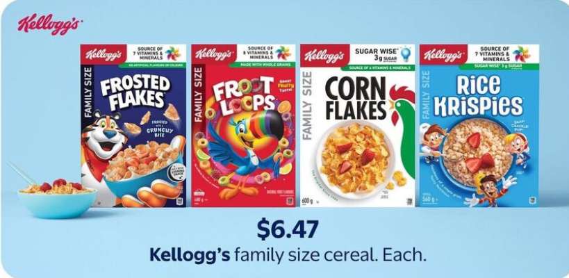 KELLOGG’S FAMILY SIZE CEREAL