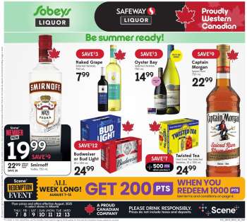 Circulaire Sobeys Liquor - 07 Août 2025 - 13 Août 2025.
