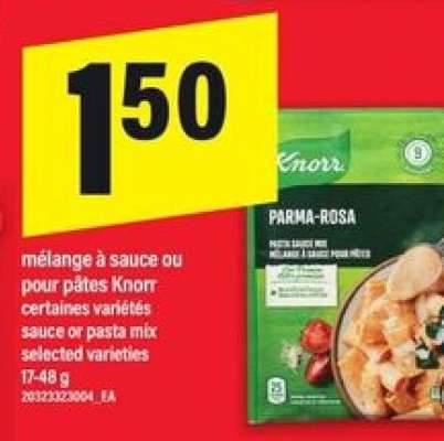 Knorr mélange à sauce ou pour pâtes