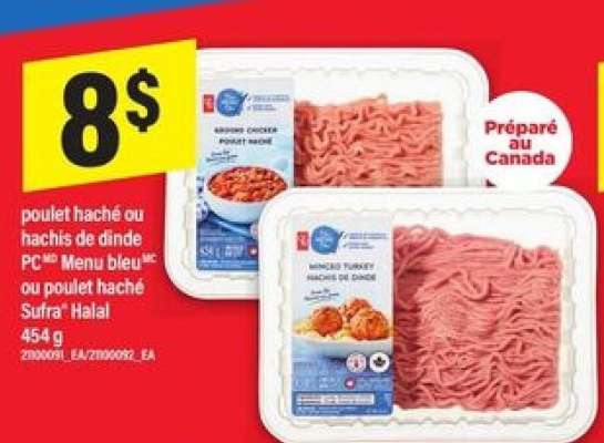 Poulet haché ou hachis de dinde
