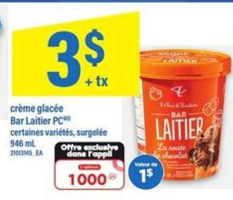 CRÈME GLACÉE BAR LAITIER PC