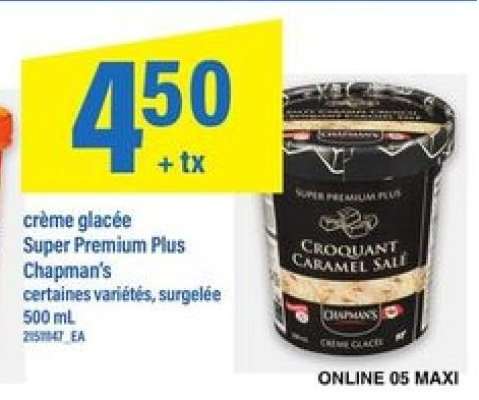 CRÈME GLACÉE SUPER PREMIUM PLUS CHAPMAN'S