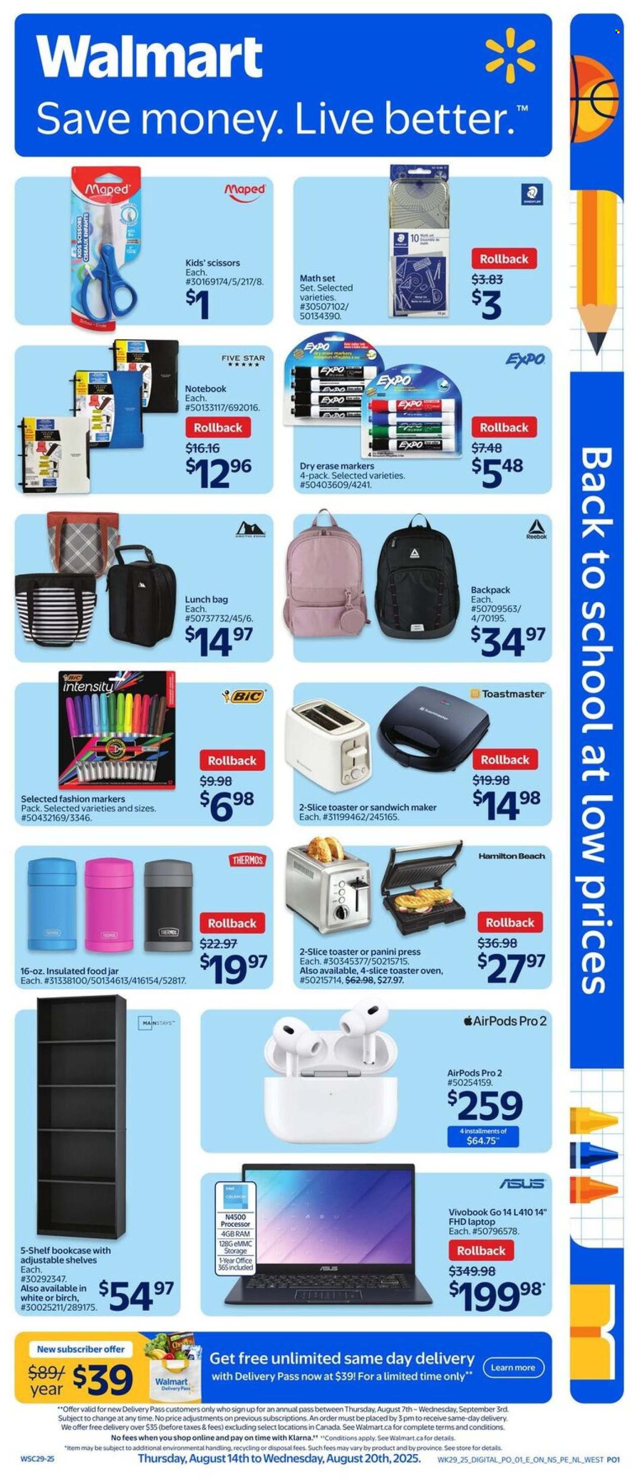 Circulaire Walmart - 14 Août 2025 - 20 Août 2025. Page 1
