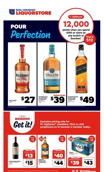 Circulaire Real Canadian Liquorstore - 13 Août 2025 - 17 Août 2025.