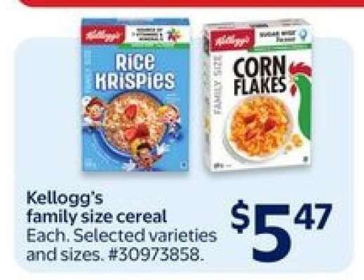 KELLOGG’S FAMILY SIZE CEREAL