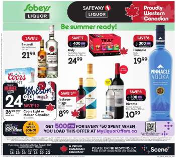 Circulaire Sobeys Liquor - 14 Août 2025 - 20 Août 2025.