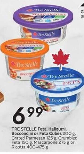TRE STELLE Feta, Halloumi, Bocconcini or Feta Cubes