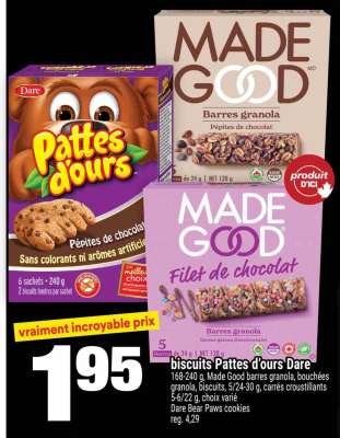 BISCUITS PATTES D'OURS DARE