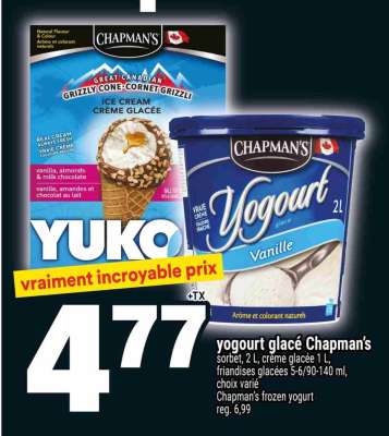 YOGOURT GLACÉ CHAPMAN'S