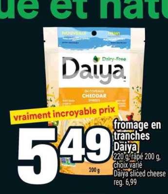 fromage en tranches Daiya