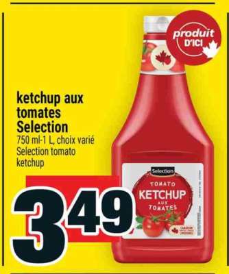 KETCHUP AUX TOMATES SELECTION