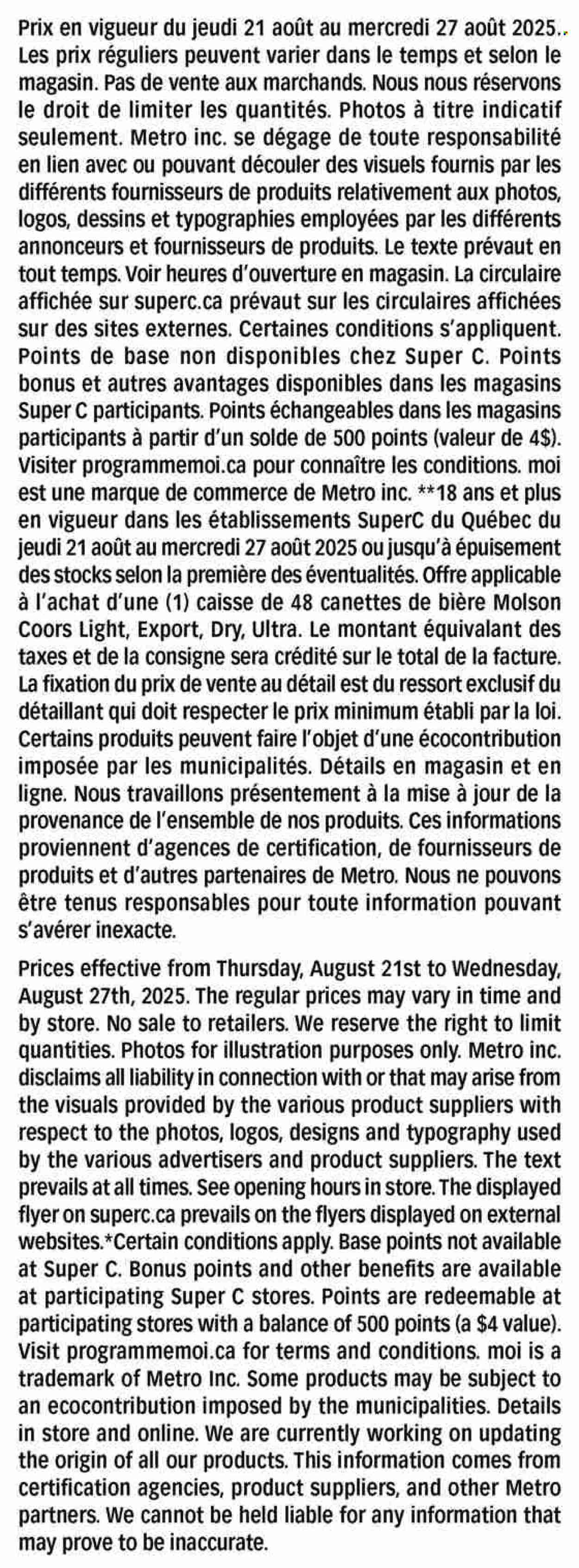 Circulaire Super C - 21 Août 2025 - 27 Août 2025. Page 15