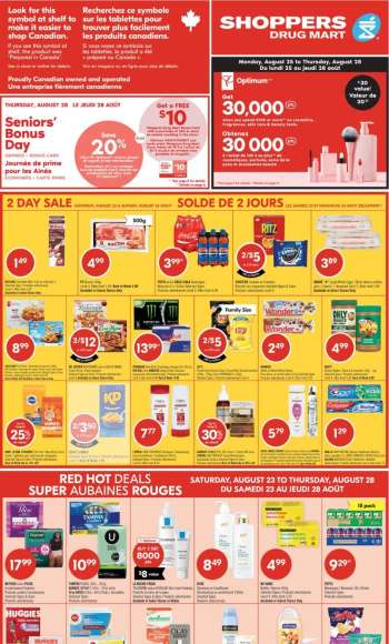 Circulaire Shoppers Drug Mart - 23 Août 2025 - 28 Août 2025.