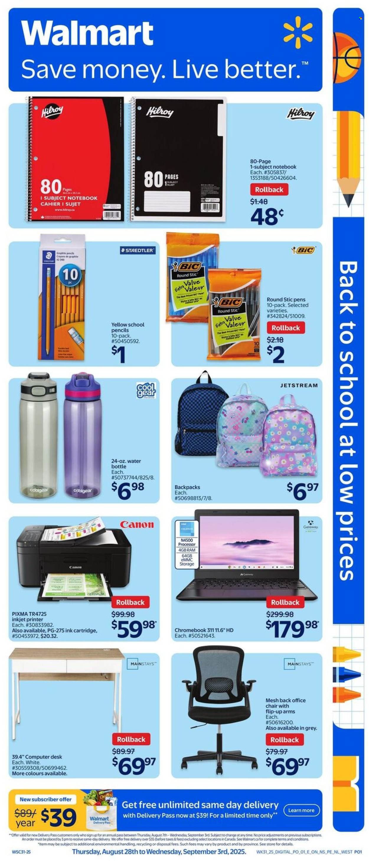 Circulaire Walmart - 27 Août 2025 - 03 Septembre 2025. Page 1