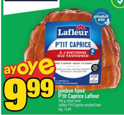 JAMBON FUMÉ P'TIT CAPRICE LAFLEUR