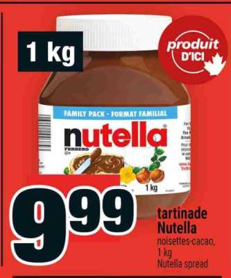 TARTINADE NUTELLA