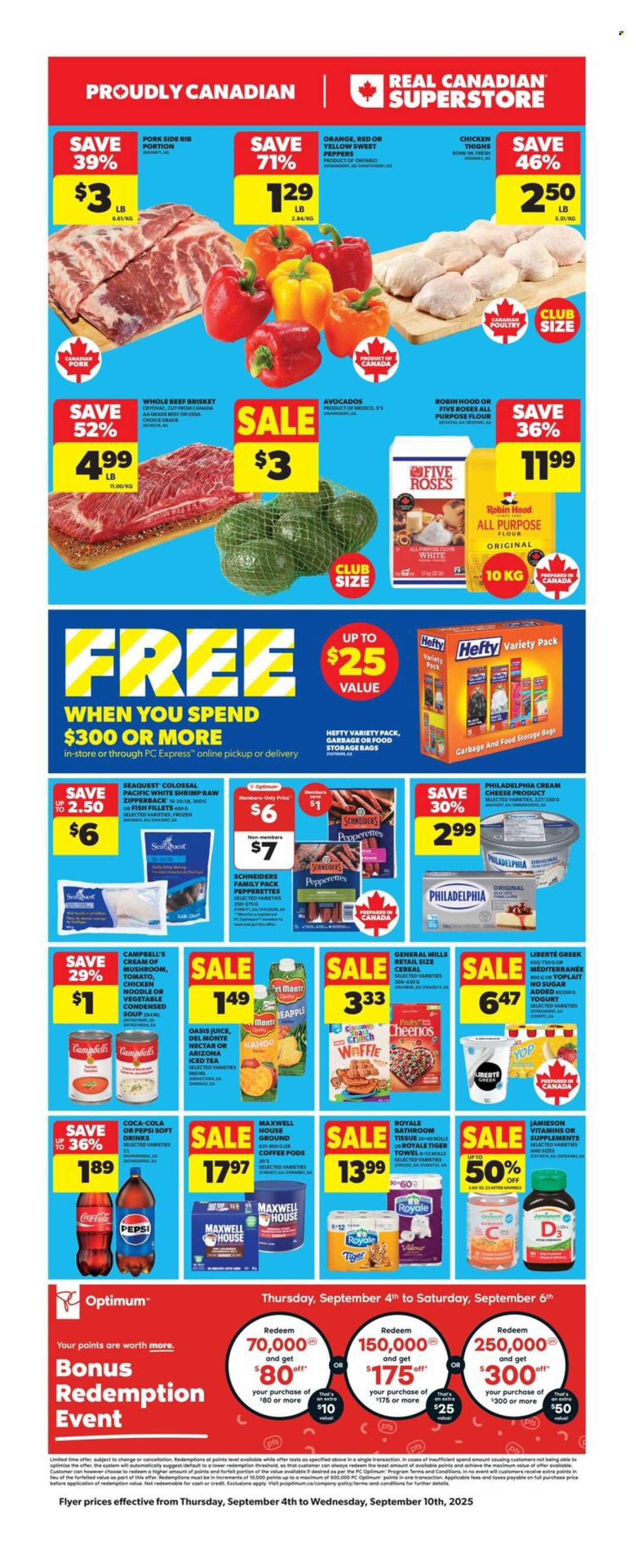 Circulaire Real Canadian Superstore - 04 Septembre 2025 - 10 Septembre 2025. Page 1