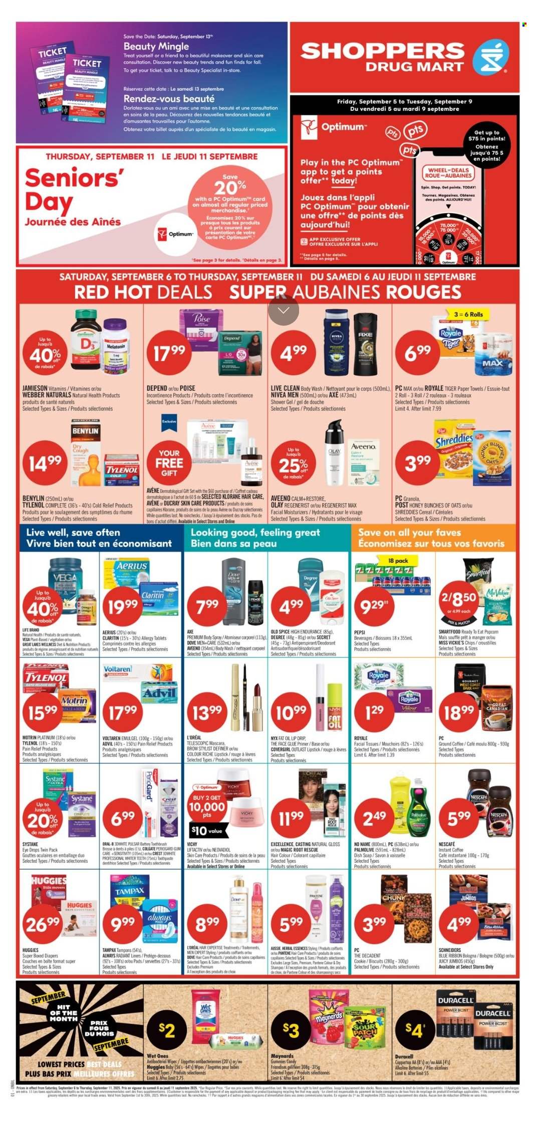 Circulaire Shoppers Drug Mart - 06 Septembre 2025 - 11 Septembre 2025. Page 1