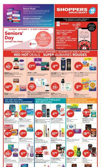 Circulaire Shoppers Drug Mart - 06 Septembre 2025 - 11 Septembre 2025.