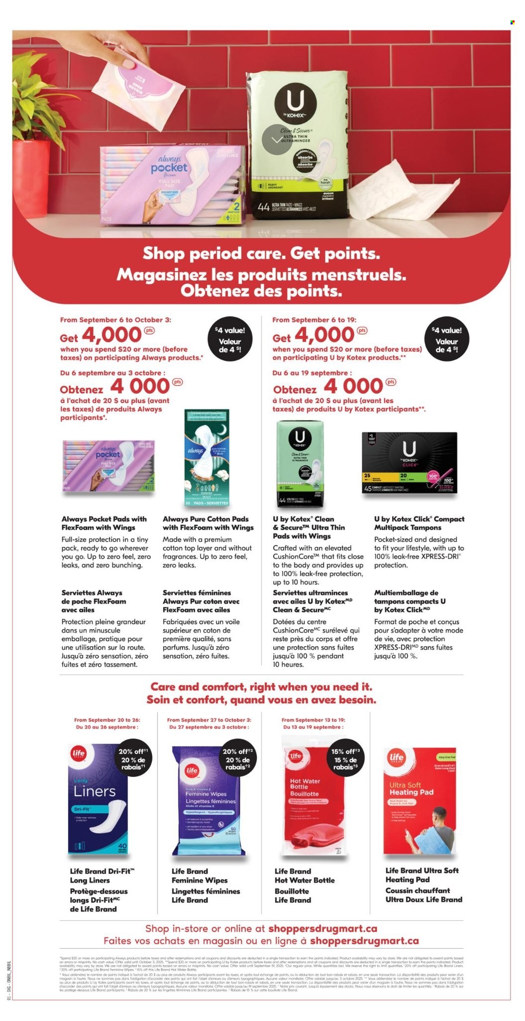 Circulaire Shoppers Drug Mart - 06 Septembre 2025 - 11 Septembre 2025. Page 20
