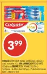 COLGATE EXTRA CLEAN Manual Toothbrushes
