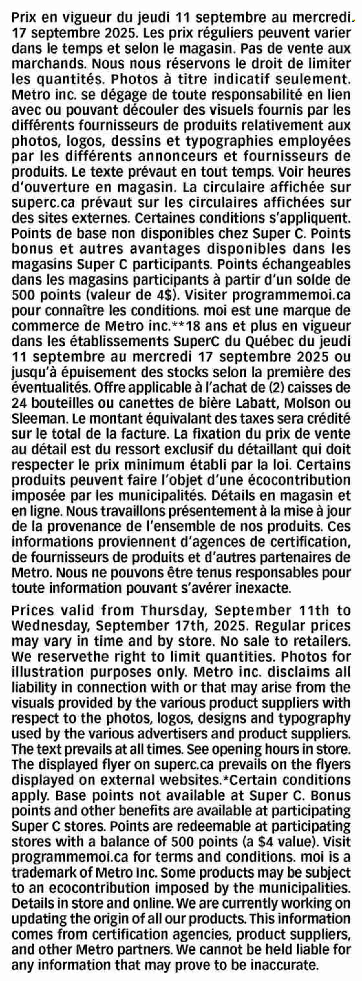 Circulaire Super C - 11 Septembre 2025 - 17 Septembre 2025. Page 15