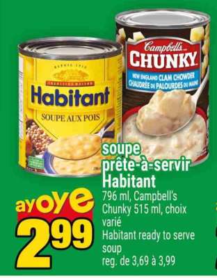 SOUPE PRÊTE-A-SERVIR HABITANT