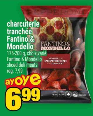 Charcuterie tranchée Fantino & Mondello