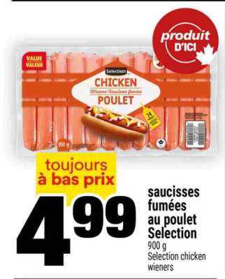 SAUCISSES FUMÉES AU POULET SELECTION