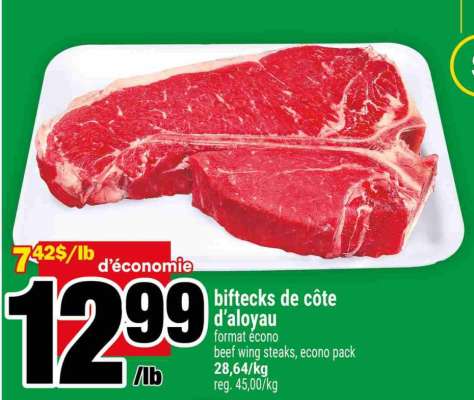 BIFTECKS DE CÔTE D'ALOYAU