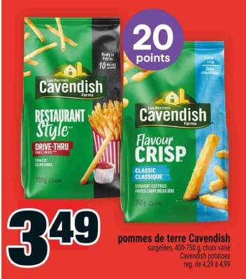 POMMES DE TERRE CAVENDISH