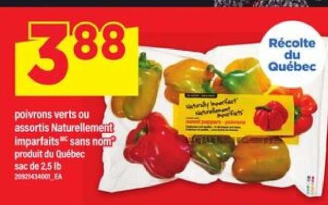 Poivrons verts ou assortis Naturellement imparfaits