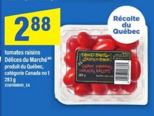 tomates raisins Délices du Marché
