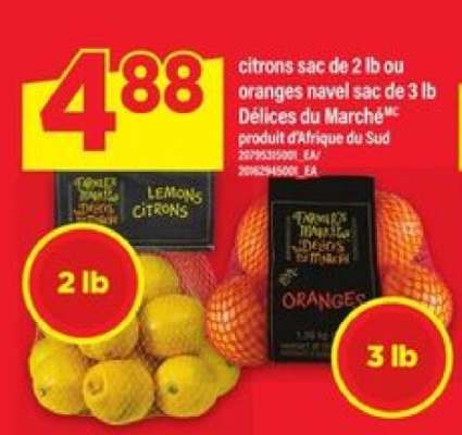 Citrons ou Oranges Navel