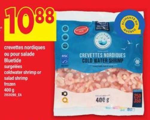 crevettes nordiques ou pour salade Bluetide