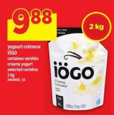 YOGOURT CRÉMEUX IÖGO