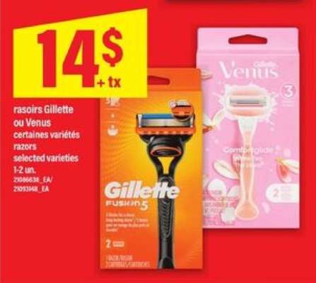 rasoirs Gillette ou Venus