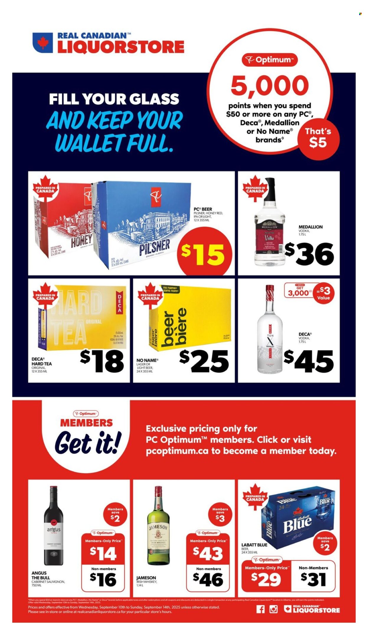 Circulaire Real Canadian Liquorstore - 10 Septembre 2025 - 14 Septembre 2025. Page 1