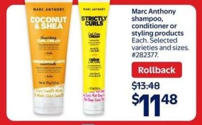 Marc Anthony Shampoo, Conditioner or Styling Products