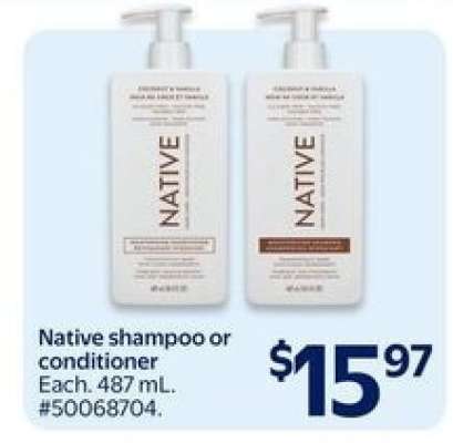 NATIVE SHAMPOO or CONDITIONER