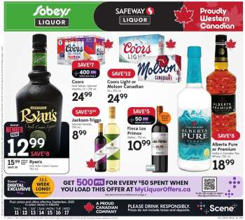 Circulaire Sobeys Liquor - 11 Septembre 2025 - 17 Septembre 2025.