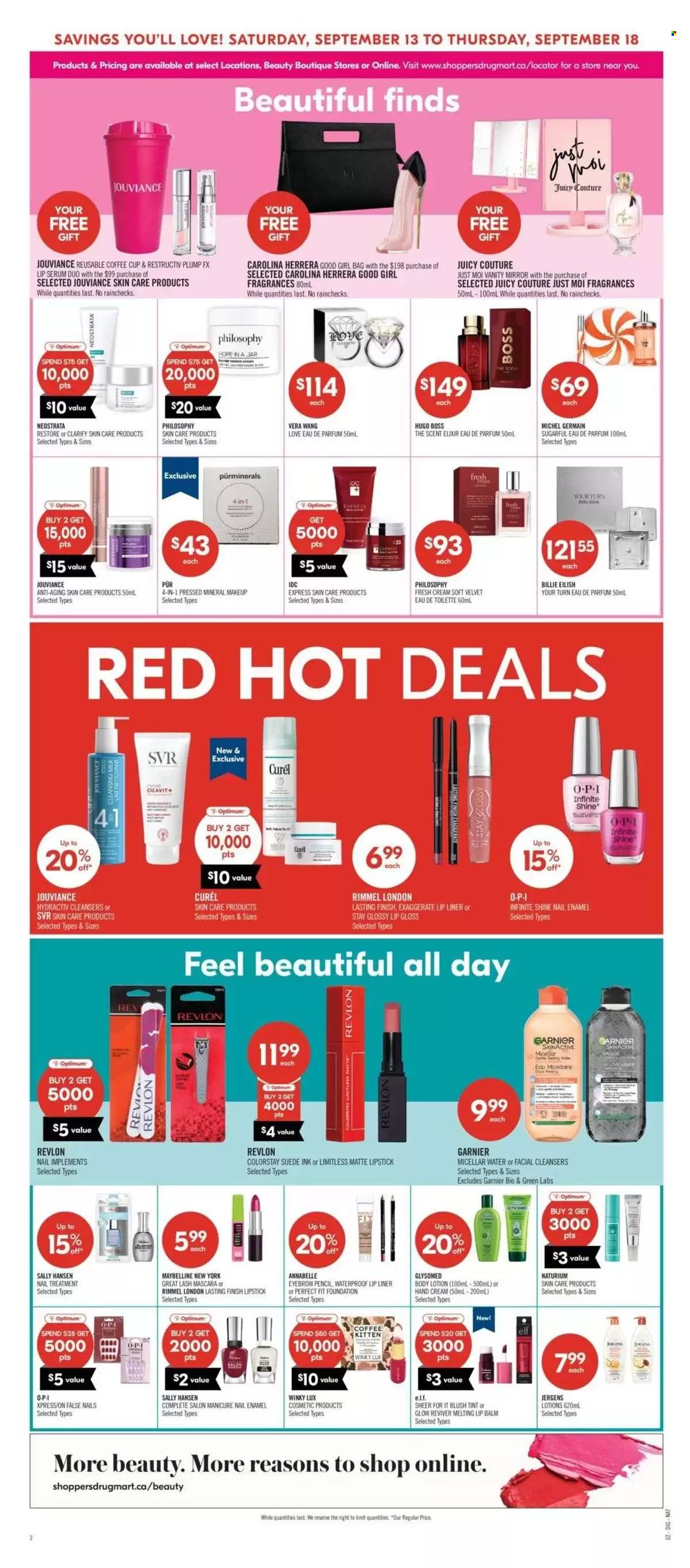 Circulaire Shoppers Drug Mart - 13 Septembre 2025 - 18 Septembre 2025. Page 8