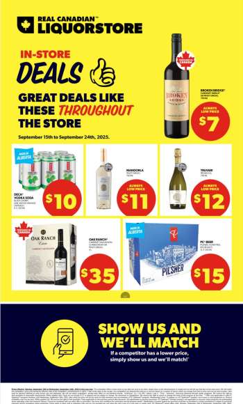 Circulaire Real Canadian Liquorstore - 15 Septembre 2025 - 20 Septembre 2025.