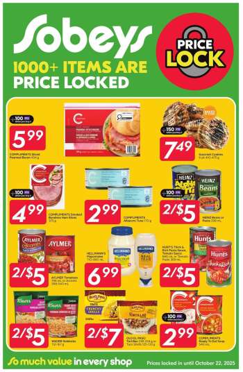 Circulaire Sobeys - 18 Septembre 2025 - 22 Octobre 2025.