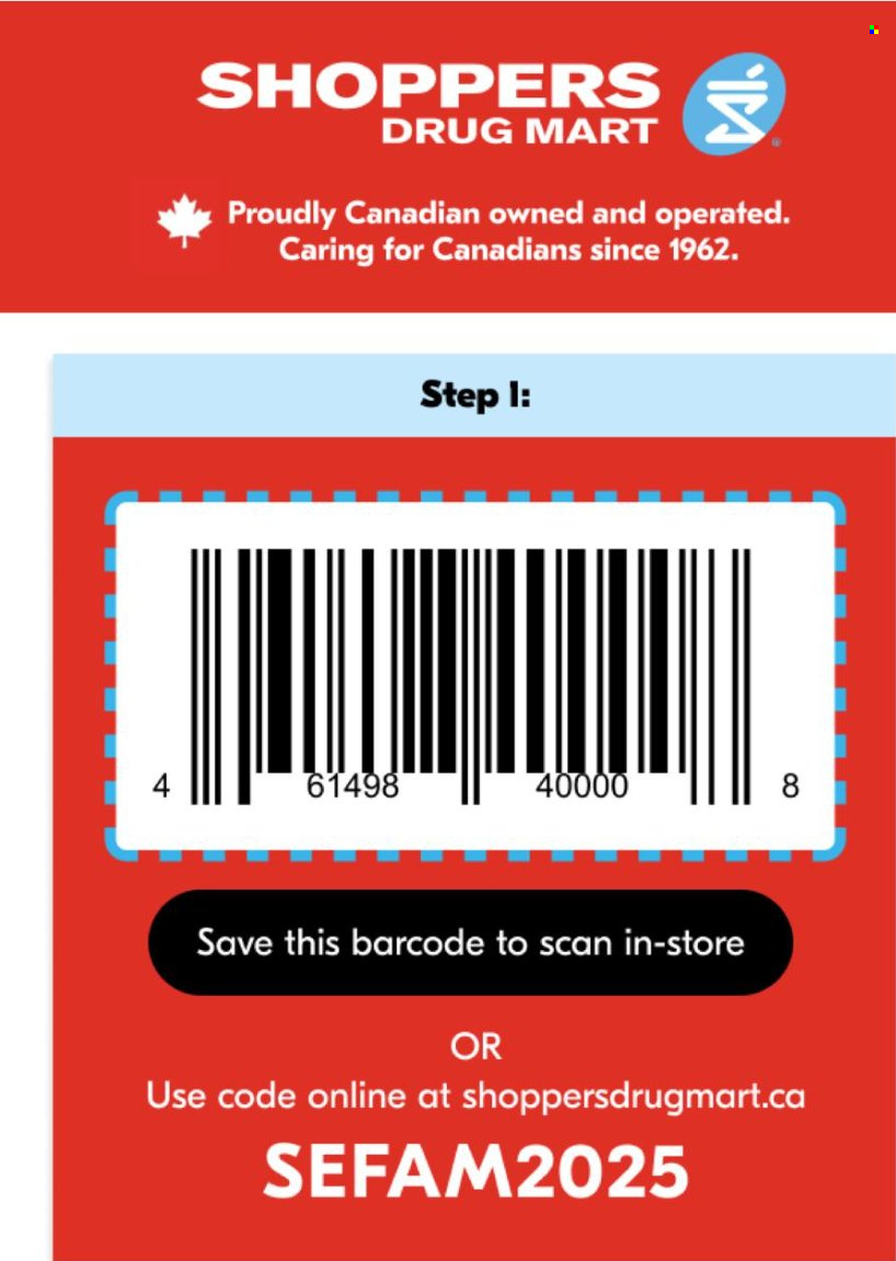 Circulaire Shoppers Drug Mart - 23 Septembre 2025 - 24 Septembre 2025. Page 1